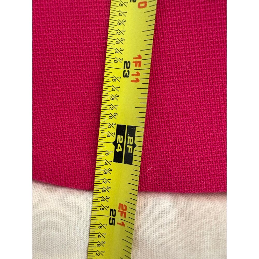 Trina Turk Pink Power Suit Blazer Wide Leg Flare Pant Set Gold Button Retro Mod - Picture 13 of 15